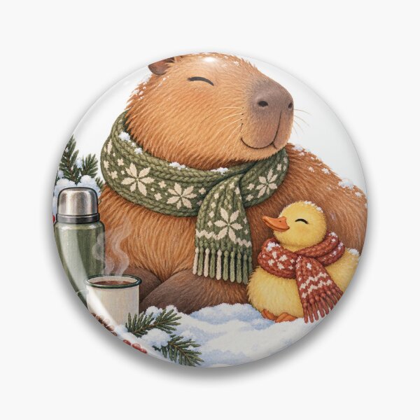 Artikelvorschau, Bear and Duckling Share Snowy Cuddle entworfen und verkauft von WunkusWorld.