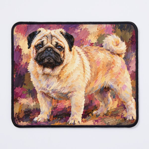Item preview, Pug Colorful Dog Painting designed and sold by shrolts.