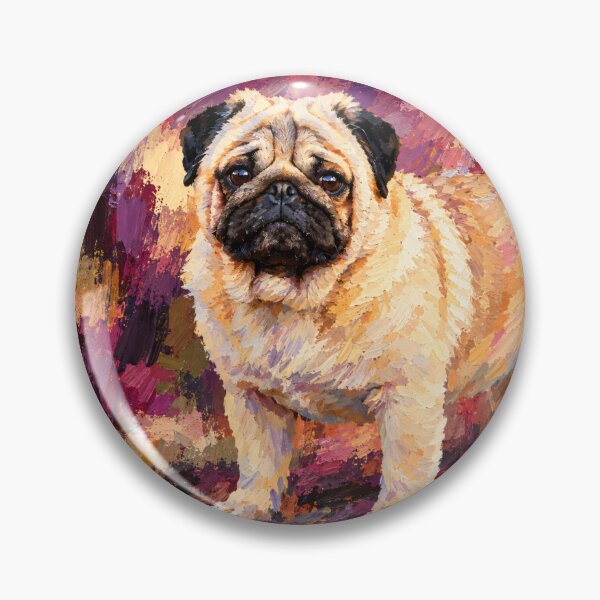 Item preview, Pug Colorful Dog Painting designed and sold by shrolts.