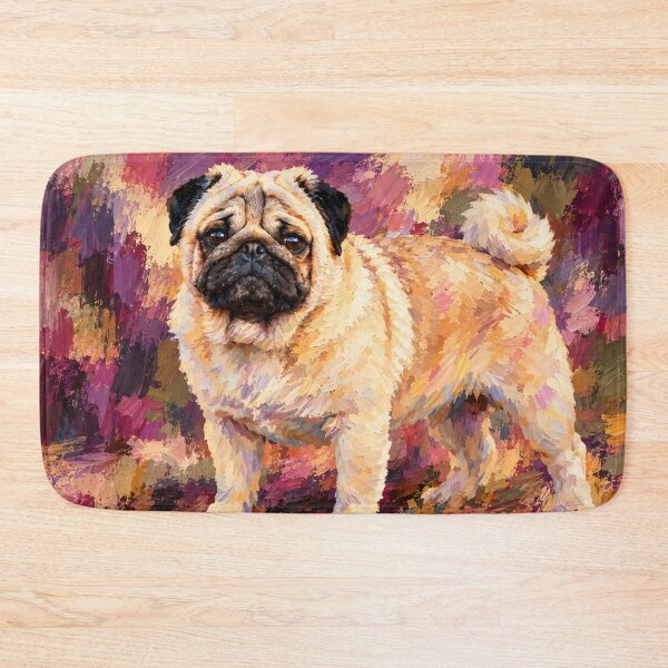 Item preview, Pug Colorful Dog Painting designed and sold by shrolts.