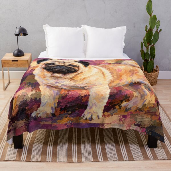 Item preview, Pug Colorful Dog Painting designed and sold by shrolts.