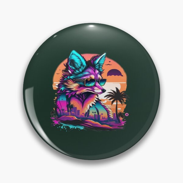 Item preview, modern fox synth wave with sunglass designed and sold by NtcApparelCo.