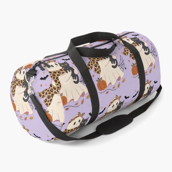 Item preview, Cute Halloween Ghost With Black Cat Leopard Accents designed and sold by FreshVibe Prints.