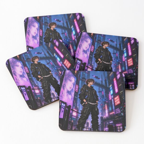 Item preview, Danix Cyberpunk Neon Alley Poster Design designed and sold by Kenzie & Co.