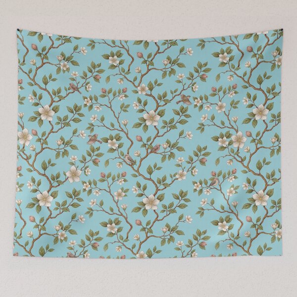 Item preview, Timeless Blossom Nostalgia - Sky Blue designed and sold by Lidra Zehcnas.