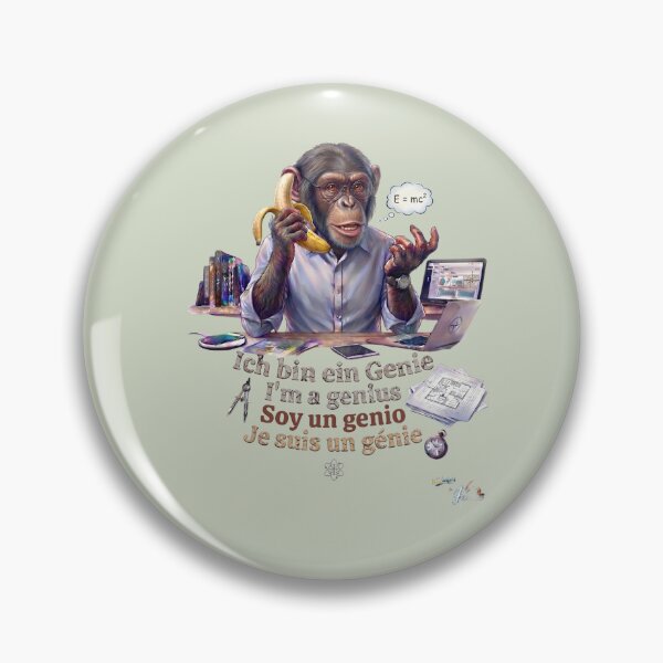 Item preview, WILDWISERS by HERMIE: Monkey / Chimpanzee - I'm a genius designed and sold by HERMIE-design.