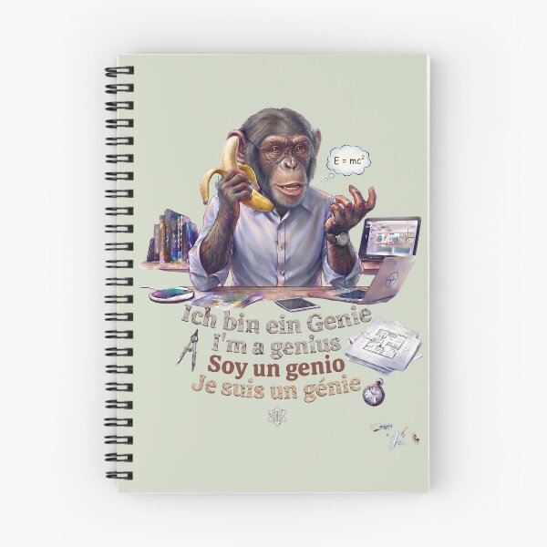 Item preview, WILDWISERS by HERMIE: Monkey / Chimpanzee - I'm a genius designed and sold by HERMIE-design.
