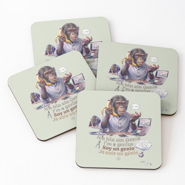 Item preview, WILDWISERS by HERMIE: Monkey / Chimpanzee - I'm a genius designed and sold by HERMIE-design.
