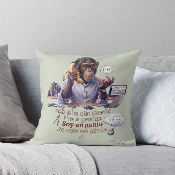Item preview, WILDWISERS by HERMIE: Monkey / Chimpanzee - I'm a genius designed and sold by HERMIE-design.