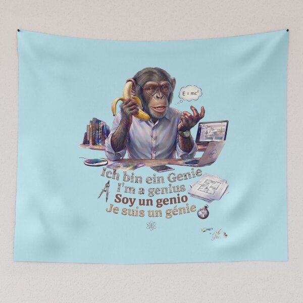 Item preview, WILDWISERS by HERMIE: Monkey / Chimpanzee - I'm a genius designed and sold by HERMIE-design.
