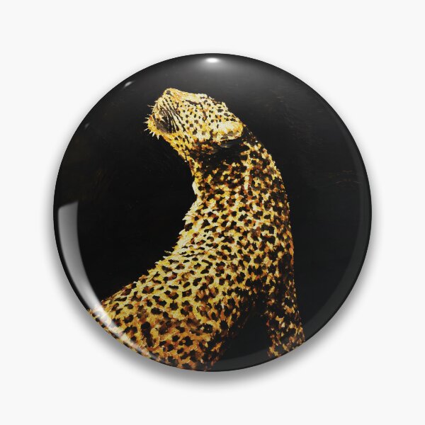 Item preview, Golden Leopard in Shadow – Chiaroscuro Wildlife Painting designed and sold by RamyGallery.