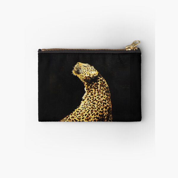 Item preview, Golden Leopard in Shadow – Chiaroscuro Wildlife Painting designed and sold by RamyGallery.