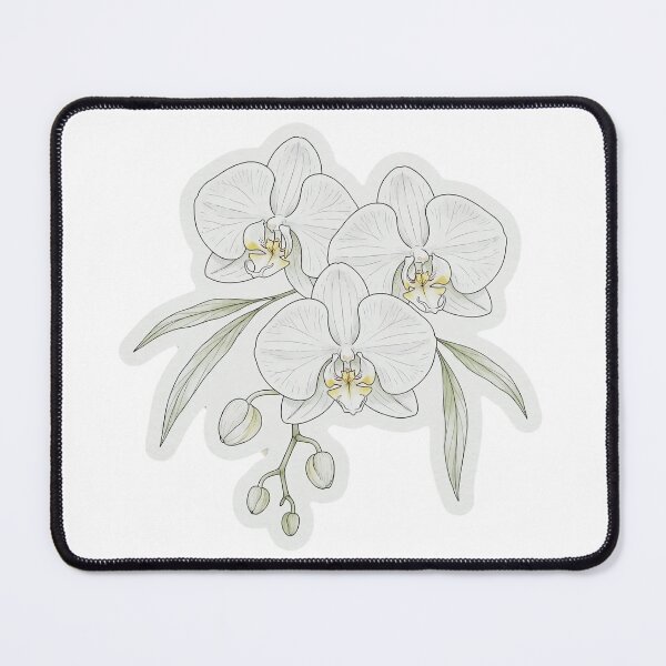 Item preview, White Orchid Sticker | Phalaenopsis Die Cut Sticker | Fine Line Botanical Decal | Aesthetic Floral Laptop Sticker designed and sold by FineLineBotanical .