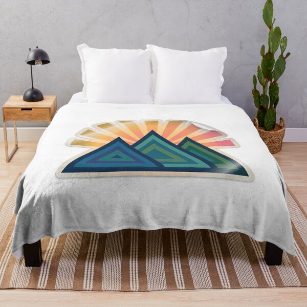 Item preview, Geometric Mountain Sunrise Nature Badge Art    designed and sold by Rahat3344.