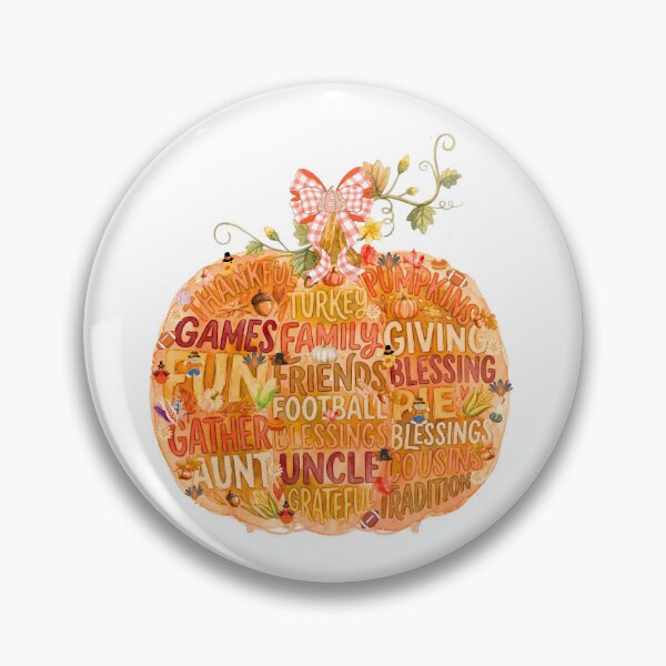 Item preview, Thanksgiving pumpkin with word art, thankful, blessings, autumn... designed and sold by VibranPalette.