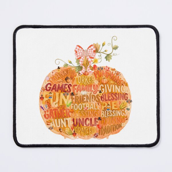 Item preview, Thanksgiving pumpkin with word art, thankful, blessings, autumn... designed and sold by VibranPalette.