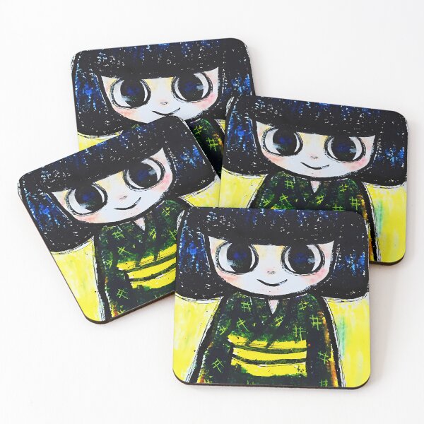 Item preview, Black Hair Kimono Girl designed and sold by Ashwaghiya.