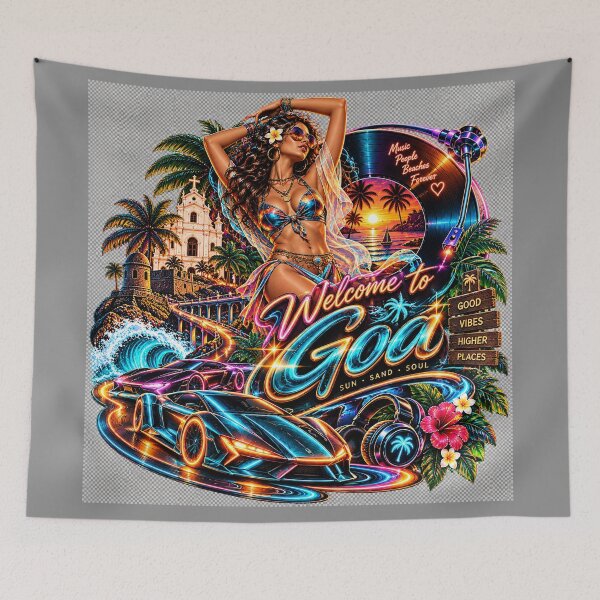 Item preview, Welcome to Goa • Sun Sand Soul • Good Vibes Higher Places designed and sold by Goanheartprints.