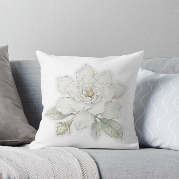 Item preview, White Gardenia Sticker | Gardenia Die Cut Sticker | Fine Line Botanical Decal | Minimalist Floral Laptop Sticker designed and sold by FineLineBotanical .