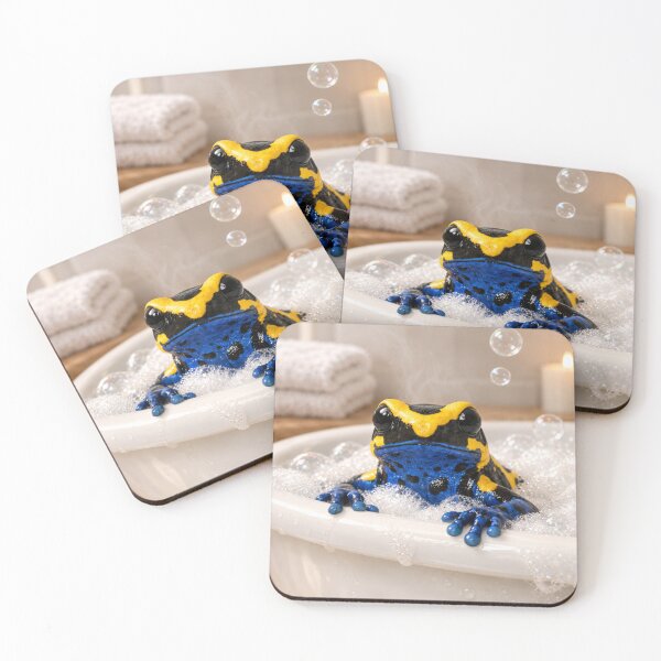 Item preview, Baño de burbujas con rana dardo venenosa designed and sold by Sillytoe.