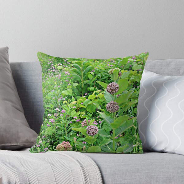Item preview, Common Milkweed and Summer Flowers designed and sold by Martha Sherman.