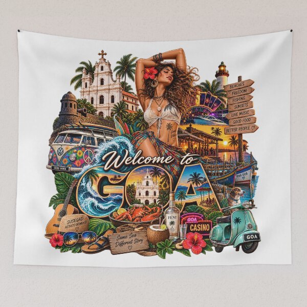 Item preview, Welcome to Goa • Same Sea Different Story • Susegad State of Mind designed and sold by Goanheartprints.