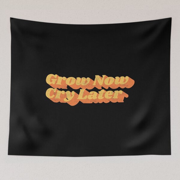 Item preview, Grow Now Cry Later – Retro 70s Bubble Font Motivational Hustle Quote designed and sold by Chonkz.