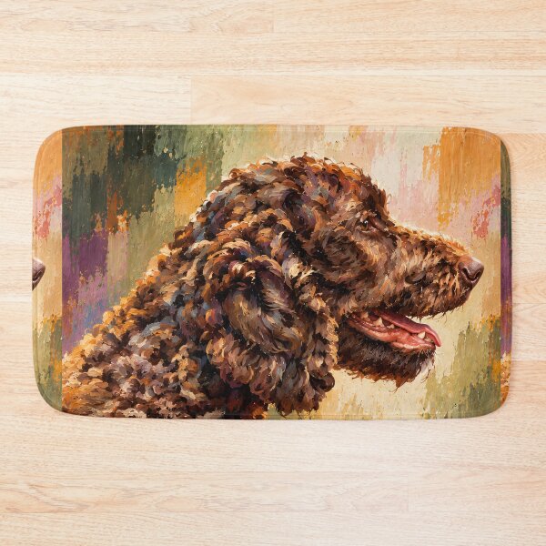 Item preview, Brown Poodle Portrait - Colourful Curly Dog Painting designed and sold by shrolts.