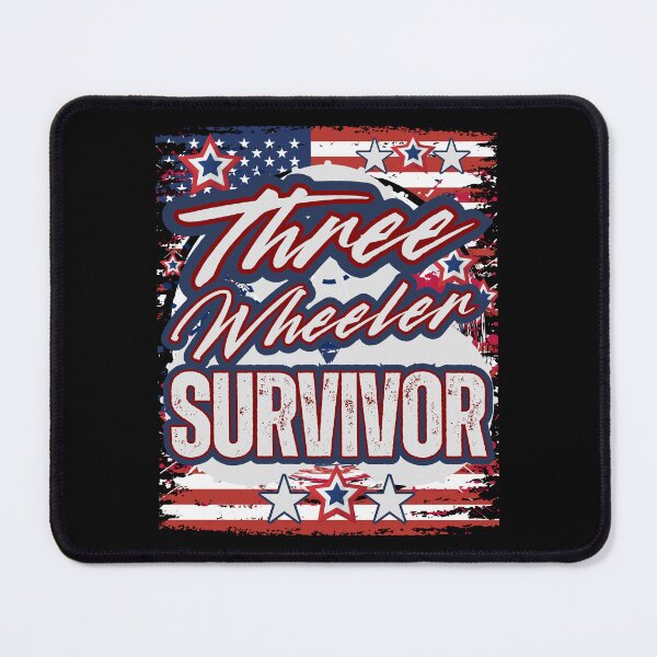 Item preview, Three Wheeler Survivor — Patriotic Distressed Red White and Blue Vintage Rider Graphic designed and sold by GFamilyC.