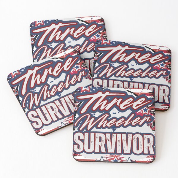 Item preview, Three Wheeler Survivor — Patriotic Distressed Red White and Blue Vintage Rider Graphic designed and sold by GFamilyC.