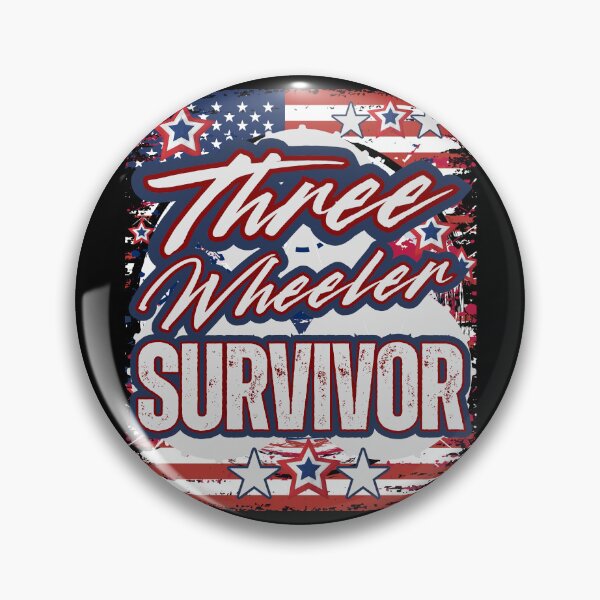 Item preview, Three Wheeler Survivor — Patriotic Distressed Red White and Blue Vintage Rider Graphic designed and sold by GFamilyC.
