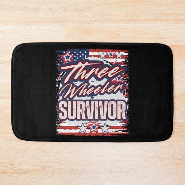 Item preview, Three Wheeler Survivor — Patriotic Distressed Red White and Blue Vintage Rider Graphic designed and sold by GFamilyC.