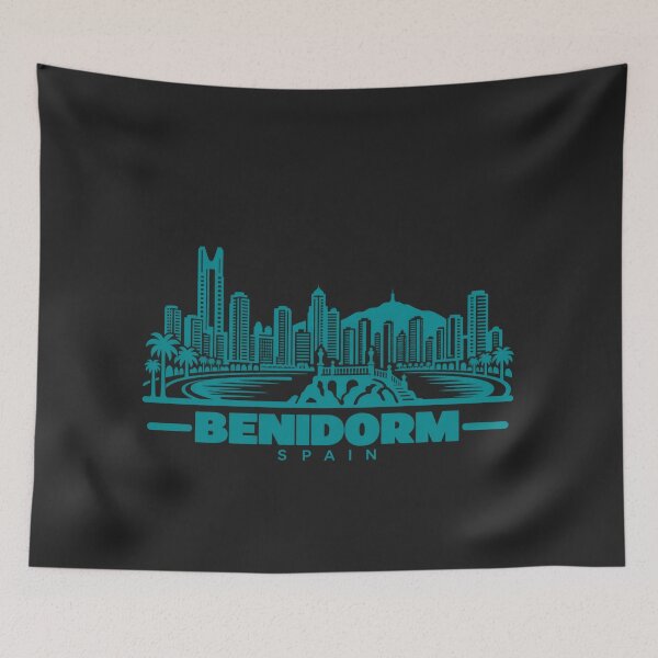 Item preview, Benidorm Spain Line Art Skyline Poster designed and sold by CMYKStudio.