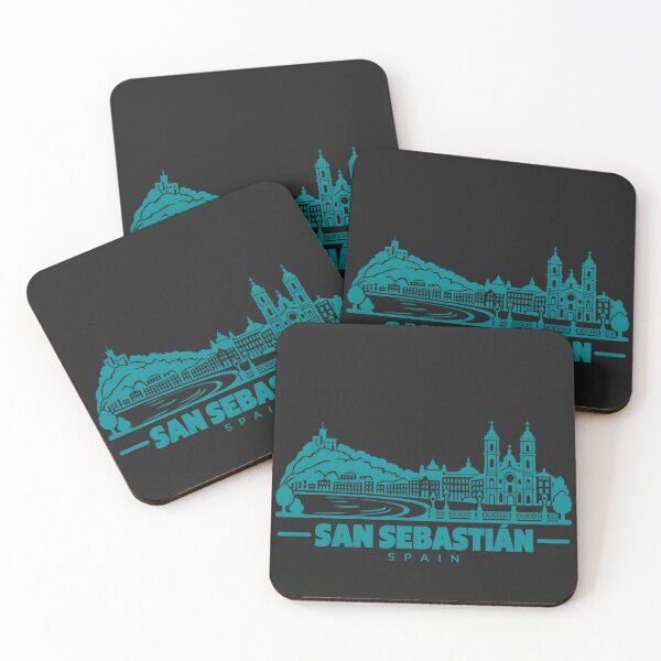 Item preview, San Sebastian Spain Line Art Coastline Poster designed and sold by CMYKStudio.