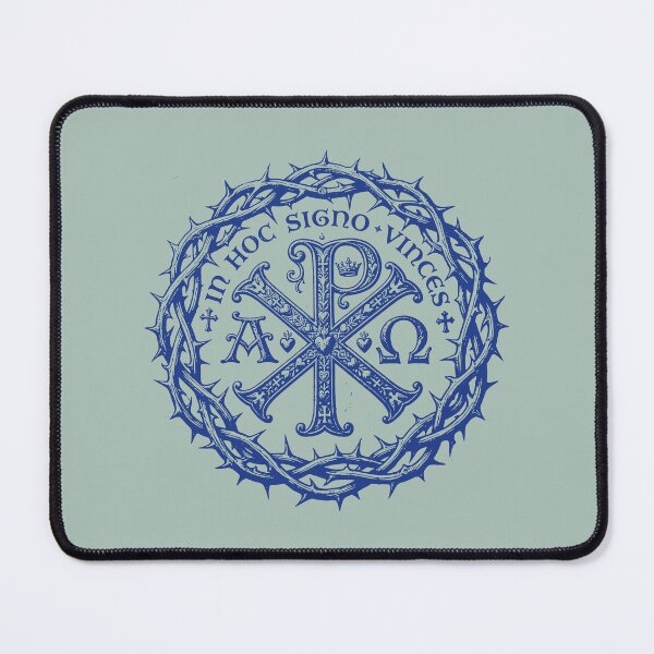 Item preview, In Hoc Signo Vinces Crown of Thorns Vintage Blue Seal designed and sold by Lidra Zehcnas.