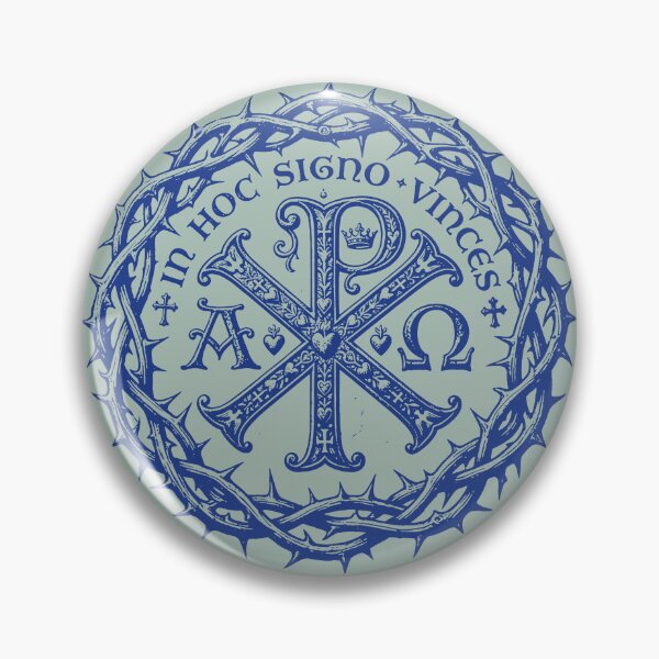 Item preview, In Hoc Signo Vinces Crown of Thorns Vintage Blue Seal designed and sold by Lidra Zehcnas.