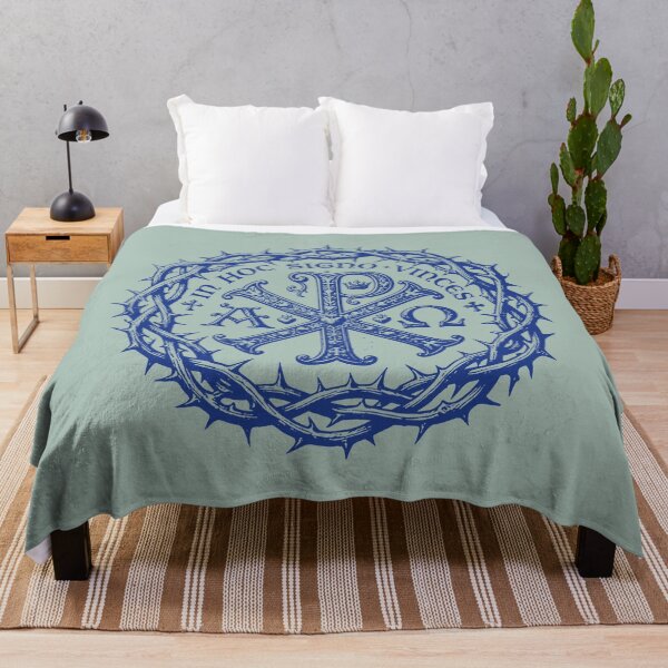 Item preview, In Hoc Signo Vinces Crown of Thorns Vintage Blue Seal designed and sold by Lidra Zehcnas.