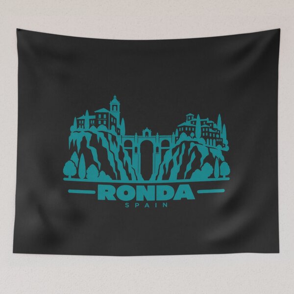 Item preview, Ronda Spain Line Art Landmark Poster designed and sold by CMYKStudio.