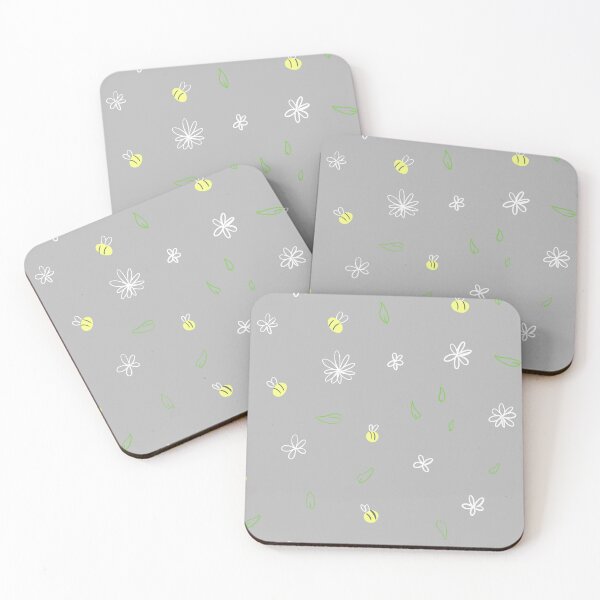 Item preview, Gray Bees and white Flowers designed and sold by VODkmw.