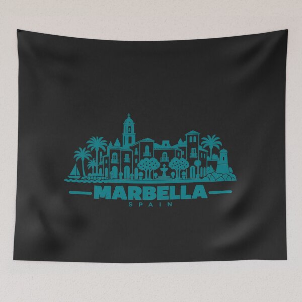 Item preview, Marbella Spain Line Art Coastline Poster designed and sold by CMYKStudio.