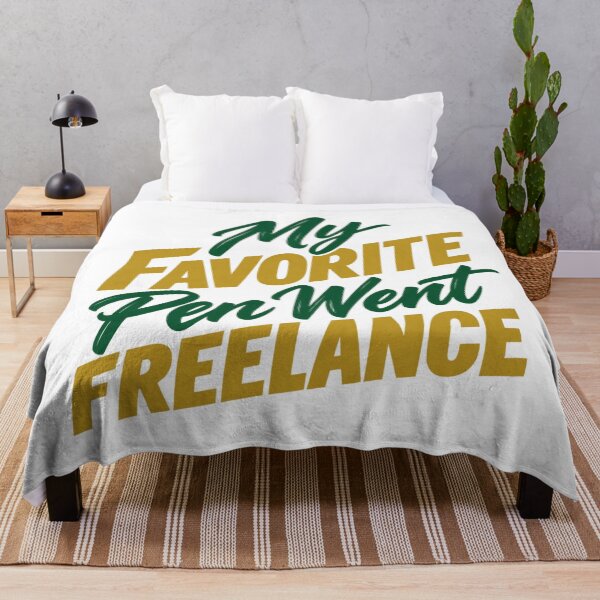 Item preview, Favorite Pen Went Freelance Bold Lettering Art designed and sold by Bikivuno.