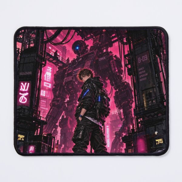 Item preview, Danix Cyberpunk Giant Mech Poster Design designed and sold by Kenzie & Co.