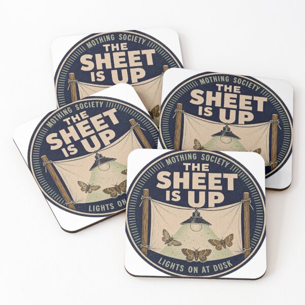 Item preview, The Sheet Is Up Moth Badge Light Evening designed and sold by BoosterShop.