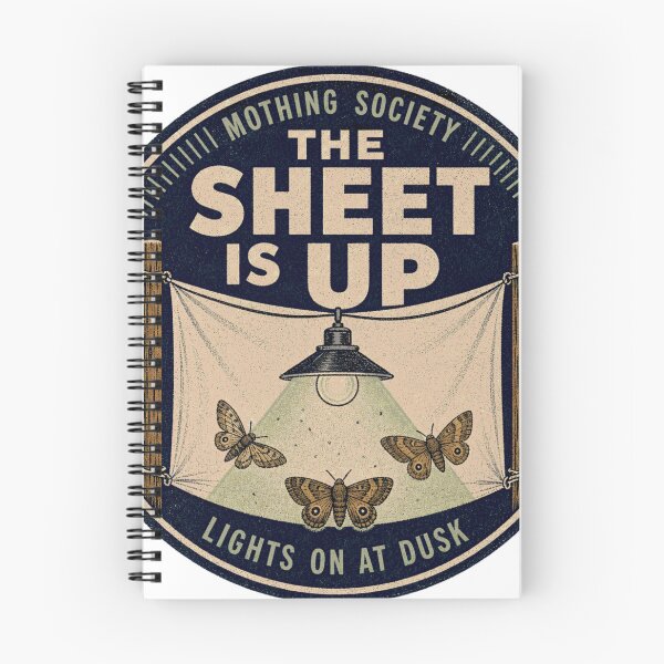 Item preview, The Sheet Is Up Moth Badge Light Evening designed and sold by BoosterShop.