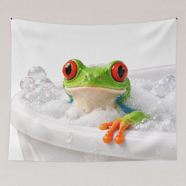 Item preview, Red-Eyed Tree Frog Bathtub designed and sold by Sillytoe.