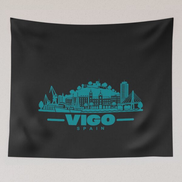 Item preview, Vigo Spain Line Art Coastline Poster designed and sold by CMYKStudio.