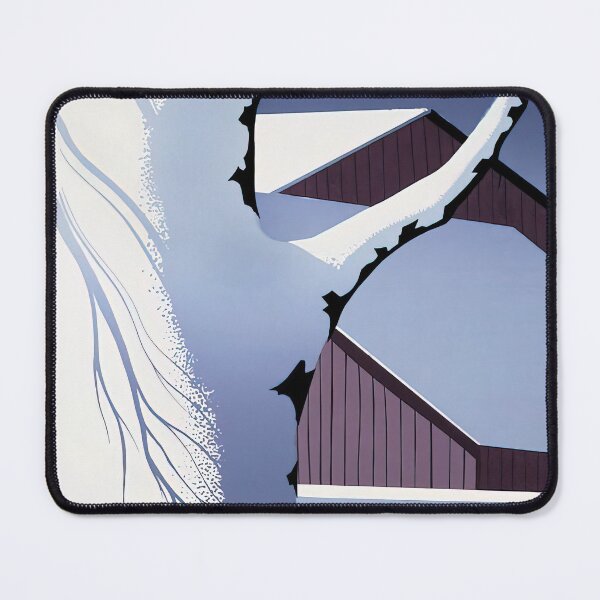 Item preview, Red barn and tree trunk designed and sold by EtherShadeArt.
