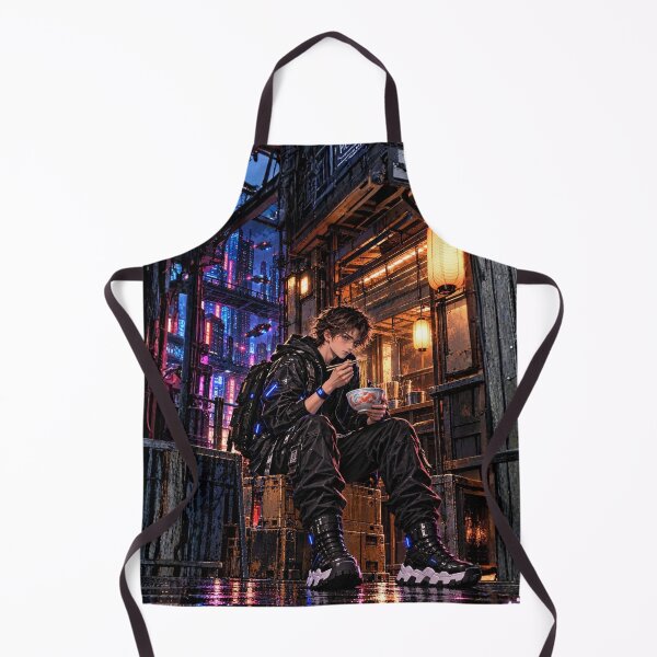 Item preview, Danix Cyberpunk Ramen Break Poster Design designed and sold by Kenzie & Co.