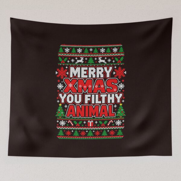 Item preview, Merry Christmas You Filthy Animal Retro Holiday Party Humor designed and sold by JolinChinn.