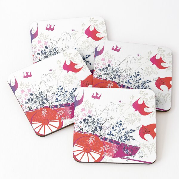Item preview, Red wagon & foliage designed and sold by EtherShadeArt.
